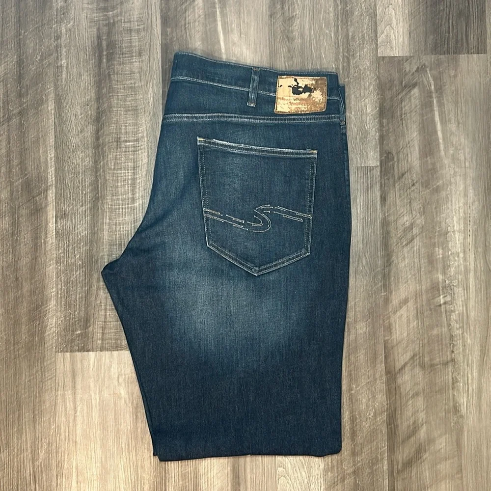Silver Eddie Relaxed Fit Tapered Jeans - 42x34